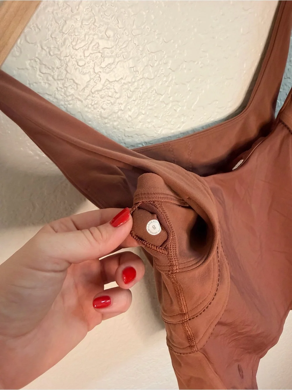 Lululemon Nulu and Mesh Back Shelf-Bra Yoga Tank Top 8 Brown
